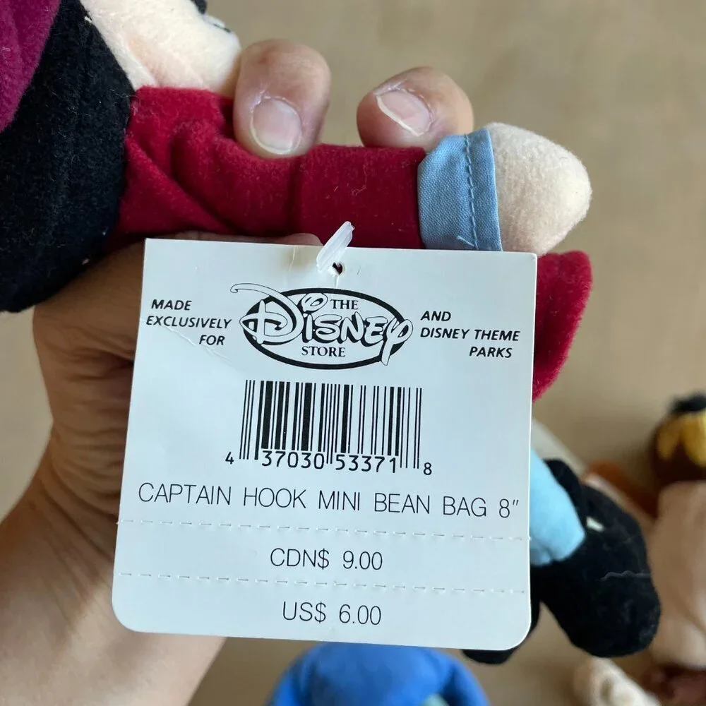 Bundle of Vintage Disney Store It's‎ A Small World Bean Bag Plush Toys